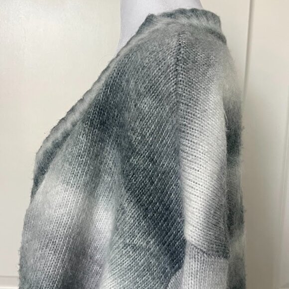 Pacsun Gray Striped Open Button Front Long Sleeve Wool Cardigan Size Medium - Picture 8 of 16